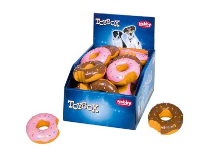 Hračka latex donut Nobby 10cm mix