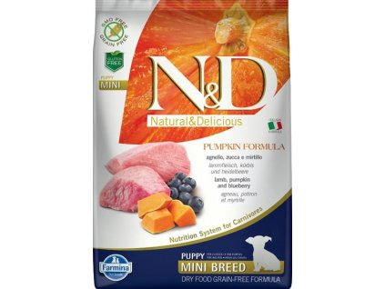 N&D GRAIN FREE Dog Puppy Mini Pumpkin Lamb & Blueberry 7 kg
