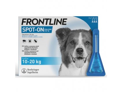 Frontline spot-on dog M a.u.v. sol 3 x 1,34 ml, 10-20kg