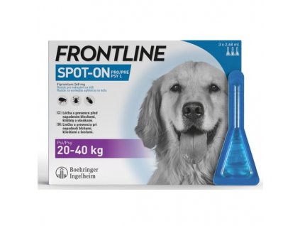 Frontline spot-on dog L a.u.v. sol 3 x 2,68 ml, 20-40kg
