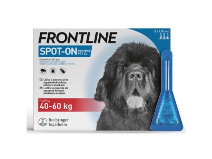 Frontline spot-on dog XL a.u.v. sol 3 x 4,02 ml, 40-60kg