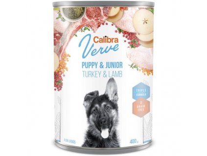 Calibra Dog Verve konz. GF Junior Turkey & Lamb 400 g