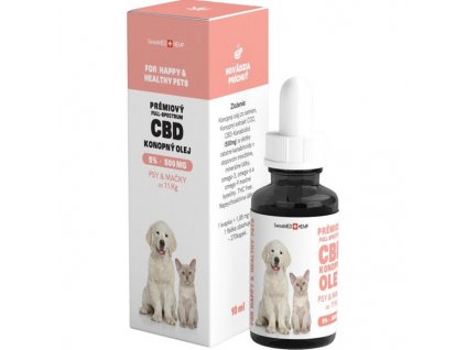 CBD konopný olej 5%, 10 ml - malý pes