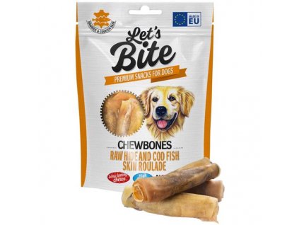 Brit DOG Let’s Bite Chewbones. Raw hide and cod fish skin roulade 135 g