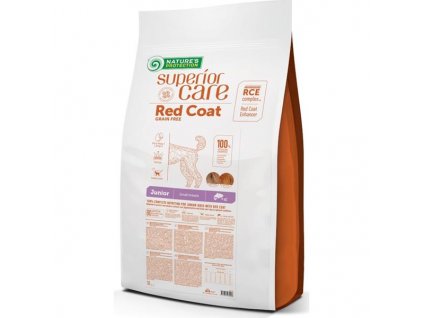 Nature's Protection Superior Care Dog Dry Red Coat Junior Mini Breed Grain Free Salmon 10 kg