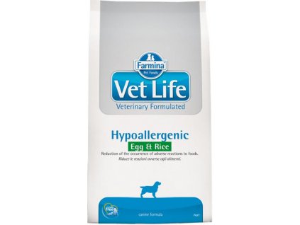 Vet Life Natural Canine Dry Hypoallergenic Egg & Rice 2 kg