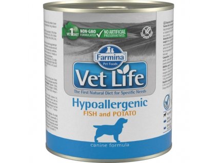 Vet Life Natural Canine konz. Hypoallergenic Fish & Potato 300 g