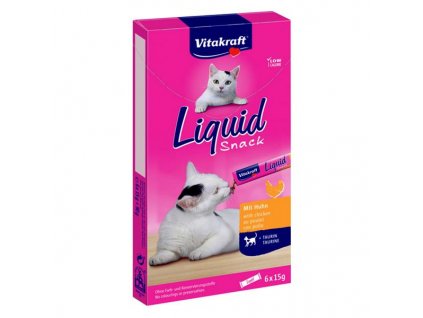 Vitakraft snack cat Liguid taurin/kuře 6 x 15 g