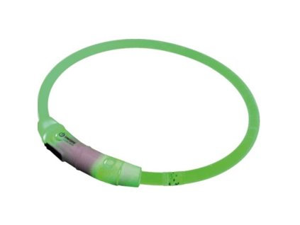Obojek svítící 45cm zelený Nobby