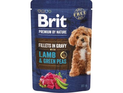 Brit Premium by Nature Dog kaps. Fillets in Gravy with Lamb&Pea 85g