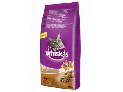 Whiskas Dry s hovězím masem a játry 14kg