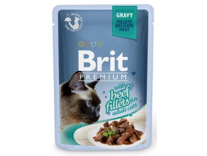 116537 utulek bohnice brit premium cat delicate fillets in gravy with beef 85 g
