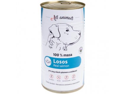 111343 all animals konzerva pro psy losos mlety 1200 g