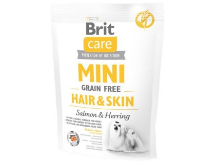 105976 brit care mini dog hair skin salmon herring 400 g