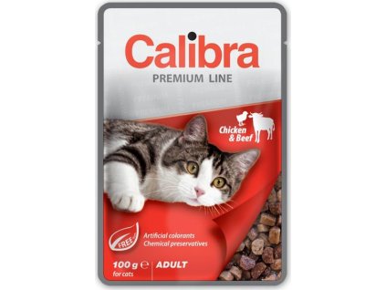 106465 calibra cat kapsicka premium adult chicken beef 100 g