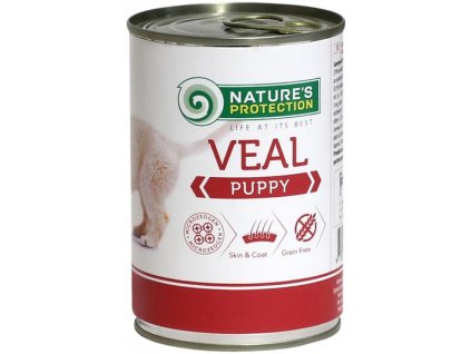 104911 nature s protection dog konzerva puppy veal 400 g