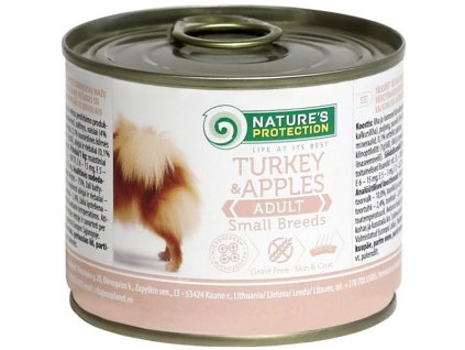 104902 nature s protection dog konzerva small dogs turkey apples 200 g