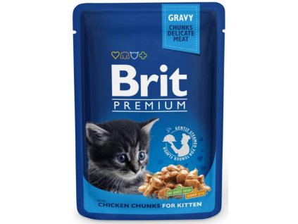 104803 brit premium cat pouches chicken chunks for kitten 100 g