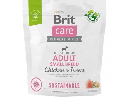 110212 brit care dog sustainable adult small breed chicken insect 1 kg