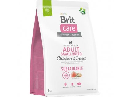 110215 brit care dog sustainable adult small breed chicken insect 3 kg