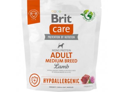 110293 brit care dog hypoallergenic adult medium breed lamb 1 kg