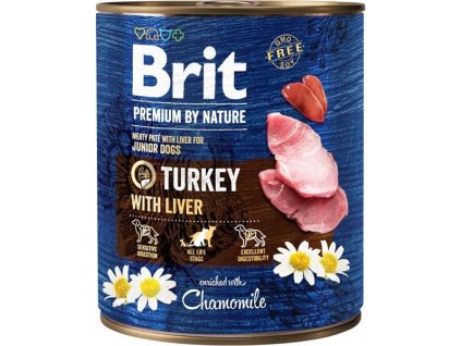 108343 brit premium by nature turkey with liver 800 g