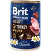 108358 brit premium by nature turkey with liver 400 g