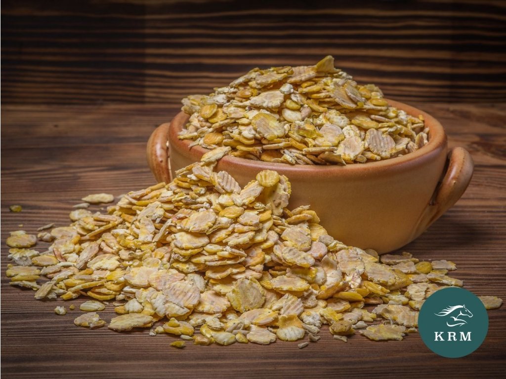 Hrachové vločky pro koně