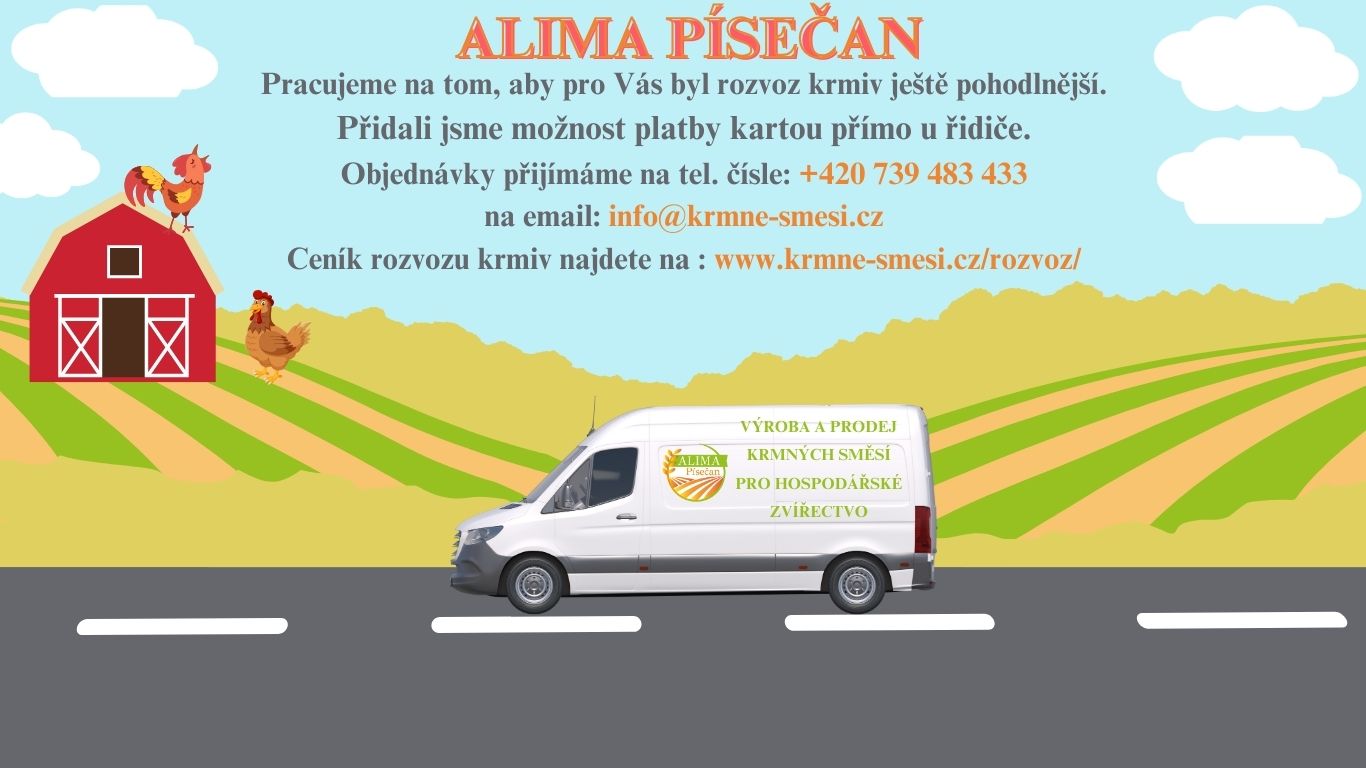 Rozvoz krmiv, platba kartou