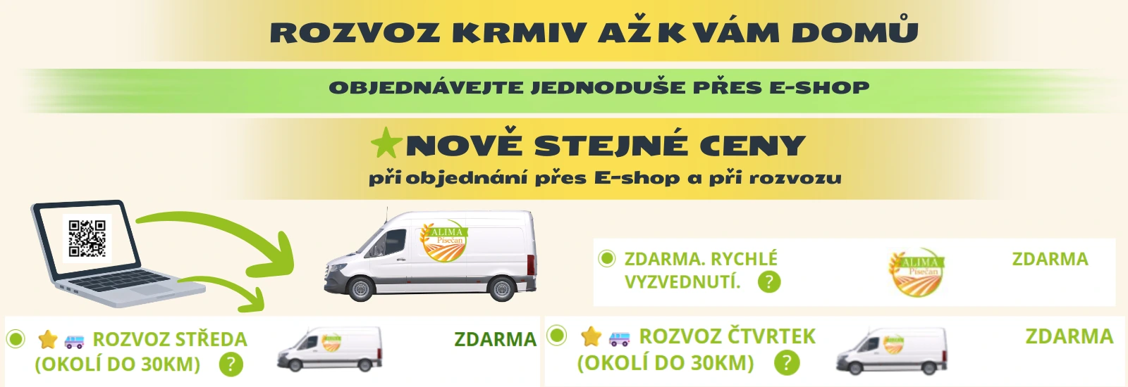 ROZVOZ ZDARMA