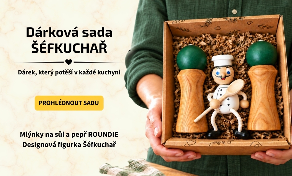Dárková sada Šéfkuchař s mlýnky na pepř a sůl
