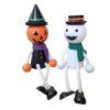 Halloweenská sada - dřevěné postavičky Duch a dýně