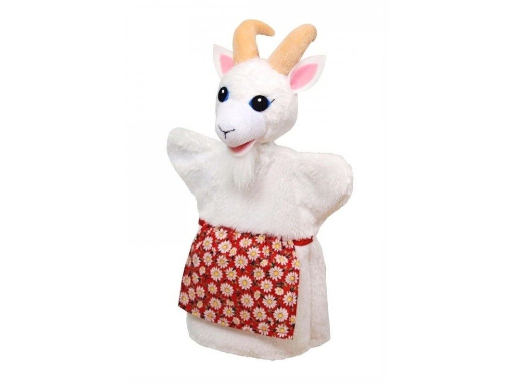 Maňásek - Koza ze zástěrou - hračka z textilu