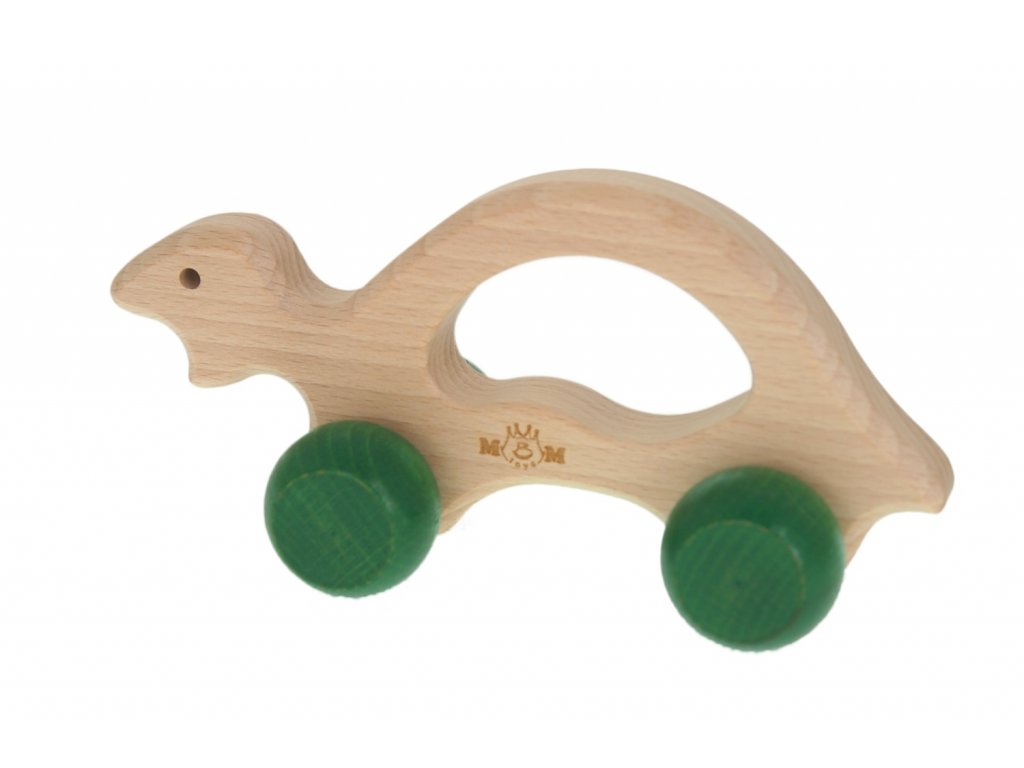 turtle on wheels  wooden toy