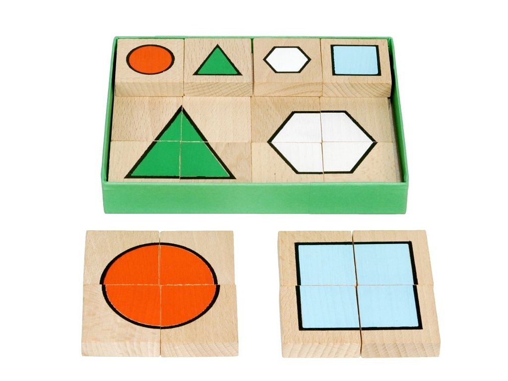 66022 dřevěné skládací puzzle geometrické tvary (1)