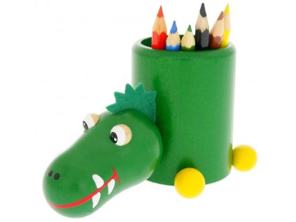 Stojánek na tužky hračka ze dřeva Krokodýl Theo