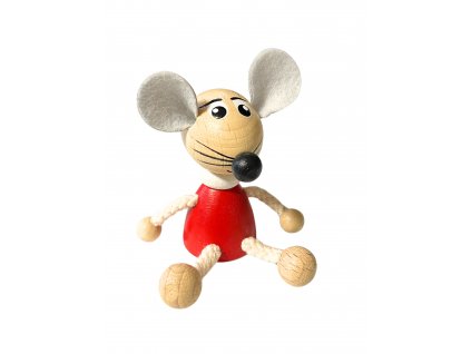 Figurka magnetka ze dřeva - Myš