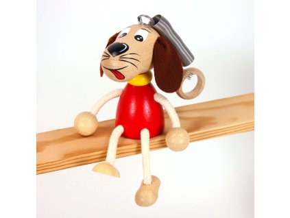 dog wooden bouncing figure