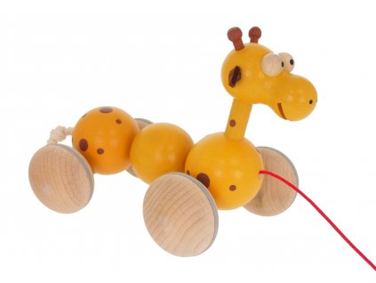 68109 kvalitní dřevěná tahací hračka žirafa