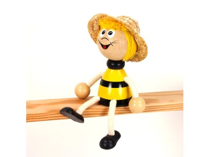 bee wooden sitting figure