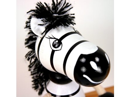 40287 (1) figurka na pruzine ze dreva zebra pro deti