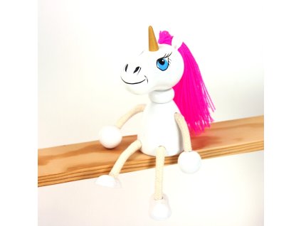 unicorn sitting wooden figure