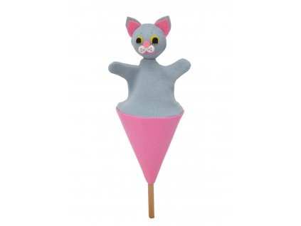 kitty in cone hand puppet