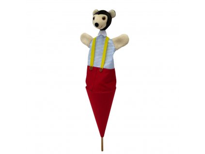 pezi hand puppet in pop up cone
