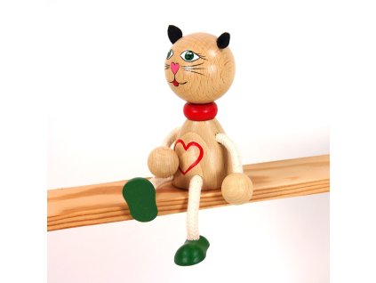 cat wooden figure for catlovers