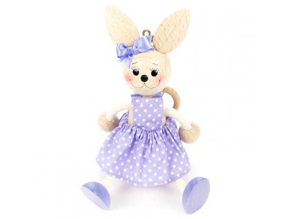 bunny with lila dress bouncing figure for kids