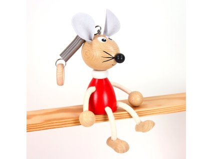 mouse wooden bouncing figure