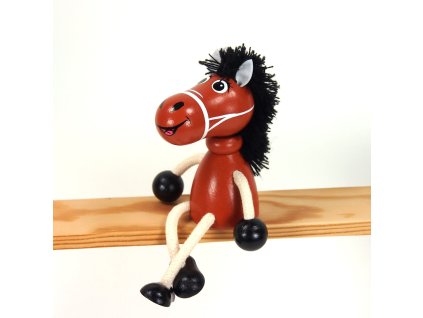 brown horse wooden figure