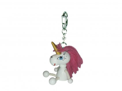 unicorn - wooden keychain