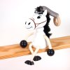wooden bounicng figure white horse